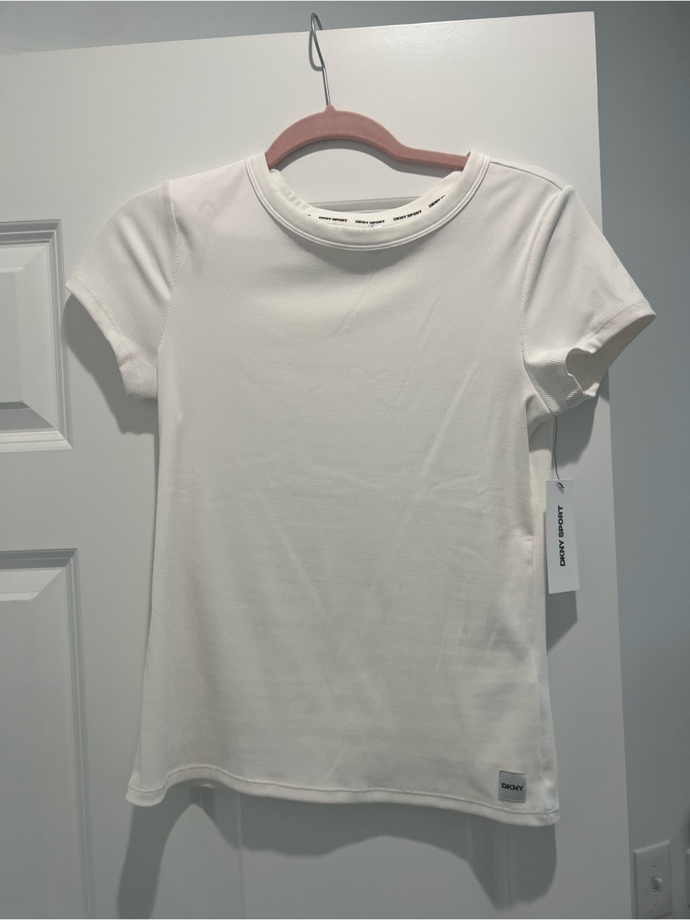 DKNY Sport Ribbed T-Shirt White